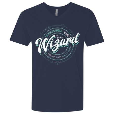T-Shirts Midnight Navy / X-Small Wizard Men's Premium V-Neck