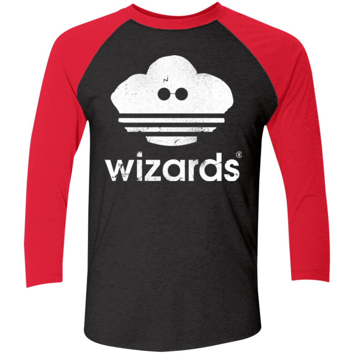 T-Shirts Vintage Black/Vintage Red / X-Small Wizards Men's Triblend 3/4 Sleeve