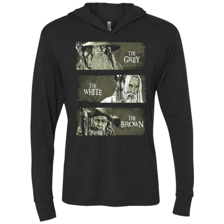 T-Shirts Vintage Black / X-Small Wizards of Middle Earth Triblend Long Sleeve Hoodie Tee
