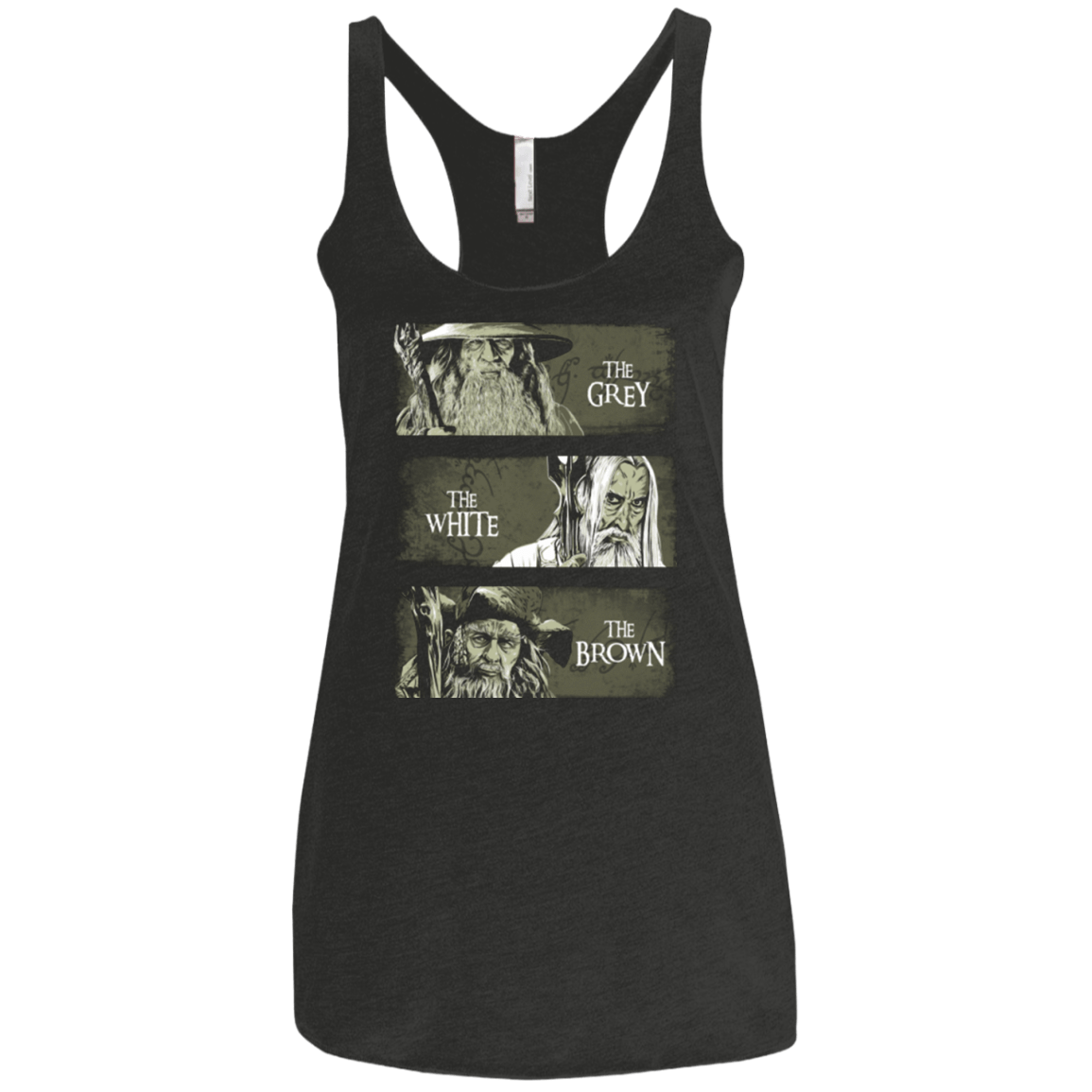 T-Shirts Vintage Black / X-Small Wizards of Middle Earth Women's Triblend Racerback Tank