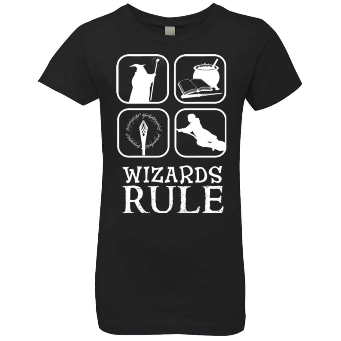 T-Shirts Black / YXS Wizards Rule Girls Premium T-Shirt