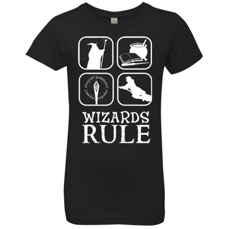 T-Shirts Black / YXS Wizards Rule Girls Premium T-Shirt