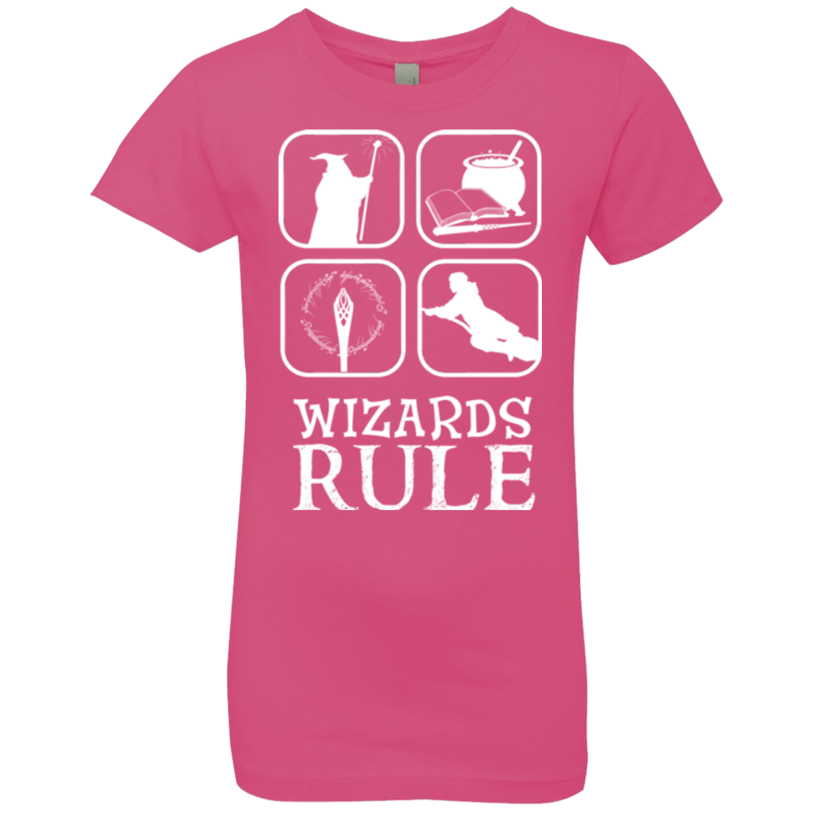 T-Shirts Hot Pink / YXS Wizards Rule Girls Premium T-Shirt
