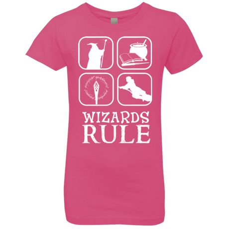 T-Shirts Hot Pink / YXS Wizards Rule Girls Premium T-Shirt