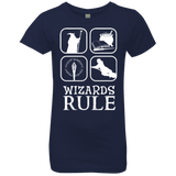 T-Shirts Midnight Navy / YXS Wizards Rule Girls Premium T-Shirt