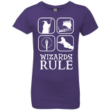 T-Shirts Purple Rush / YXS Wizards Rule Girls Premium T-Shirt
