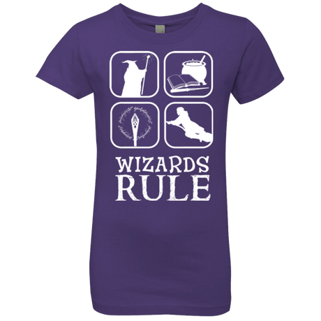 T-Shirts Purple Rush / YXS Wizards Rule Girls Premium T-Shirt