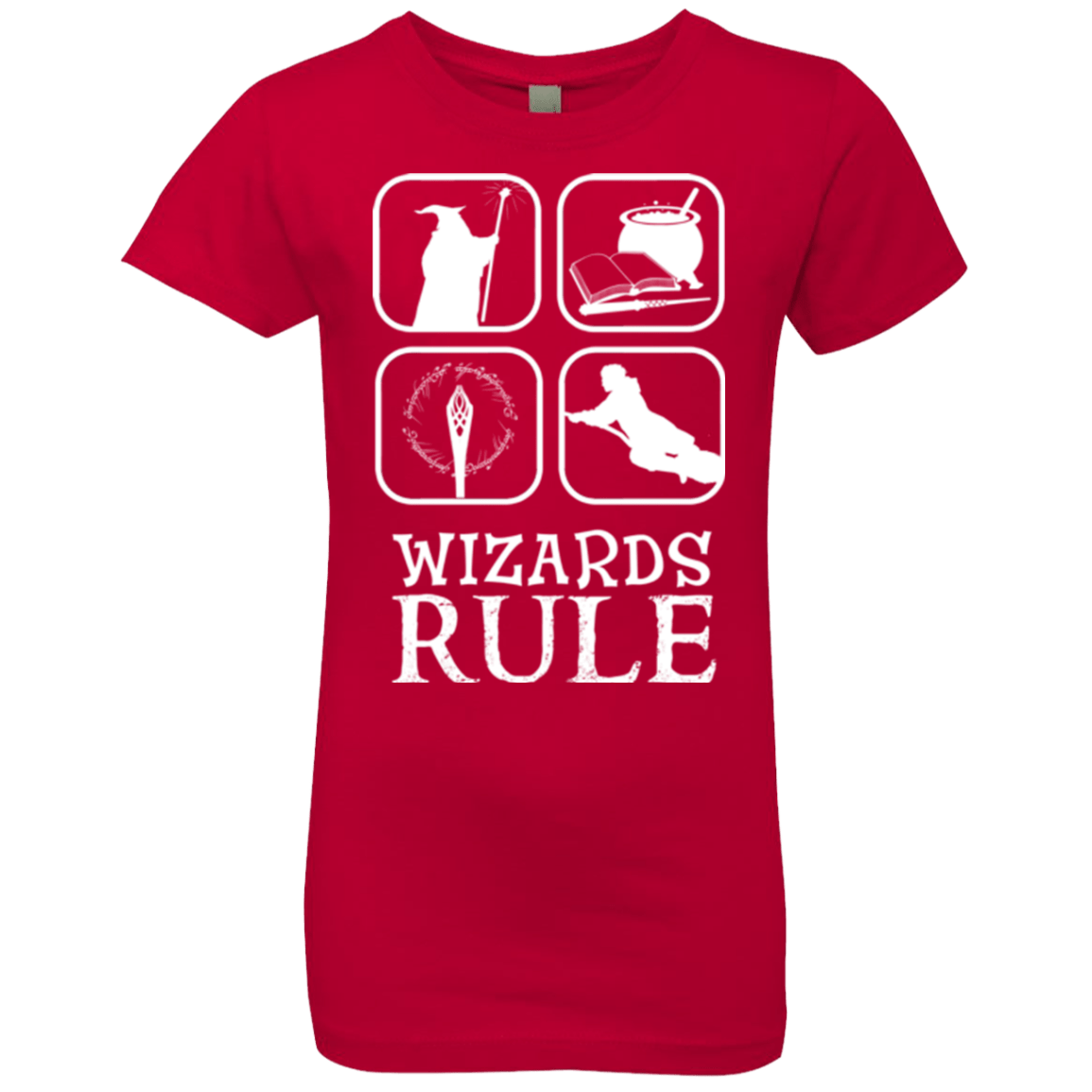 T-Shirts Red / YXS Wizards Rule Girls Premium T-Shirt