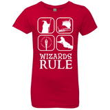 T-Shirts Red / YXS Wizards Rule Girls Premium T-Shirt
