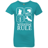 T-Shirts Tahiti Blue / YXS Wizards Rule Girls Premium T-Shirt