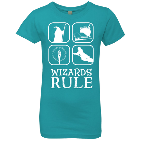 T-Shirts Tahiti Blue / YXS Wizards Rule Girls Premium T-Shirt