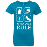T-Shirts Turquoise / YXS Wizards Rule Girls Premium T-Shirt
