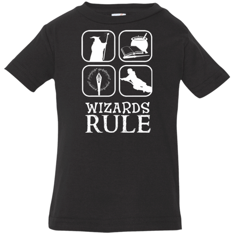 T-Shirts Black / 6 Months Wizards Rule Infant Premium T-Shirt