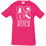 T-Shirts Hot Pink / 6 Months Wizards Rule Infant Premium T-Shirt