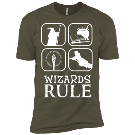 T-Shirts Military Green / X-Small Wizards Rule Men's Premium T-Shirt