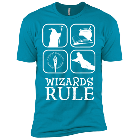 T-Shirts Turquoise / X-Small Wizards Rule Men's Premium T-Shirt
