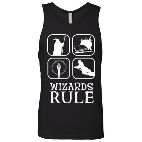 T-Shirts Black / Small Wizards Rule Men's Premium Tank Top