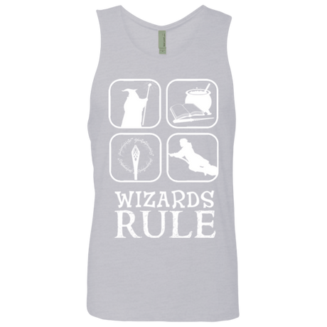 T-Shirts Heather Grey / Small Wizards Rule Men's Premium Tank Top