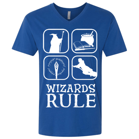 T-Shirts Royal / X-Small Wizards Rule Men's Premium V-Neck