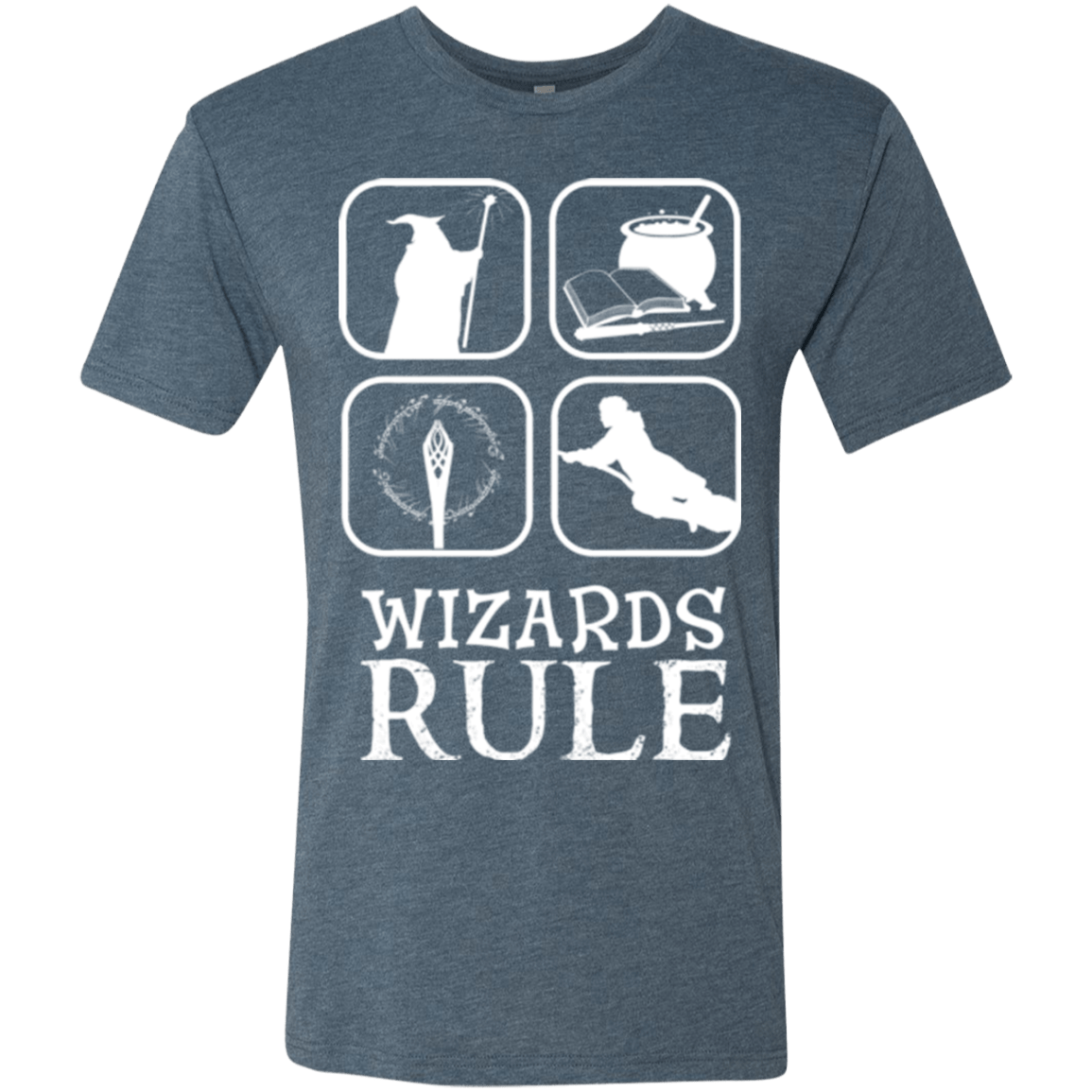 T-Shirts Indigo / Small Wizards Rule Men's Triblend T-Shirt
