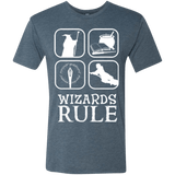 T-Shirts Indigo / Small Wizards Rule Men's Triblend T-Shirt