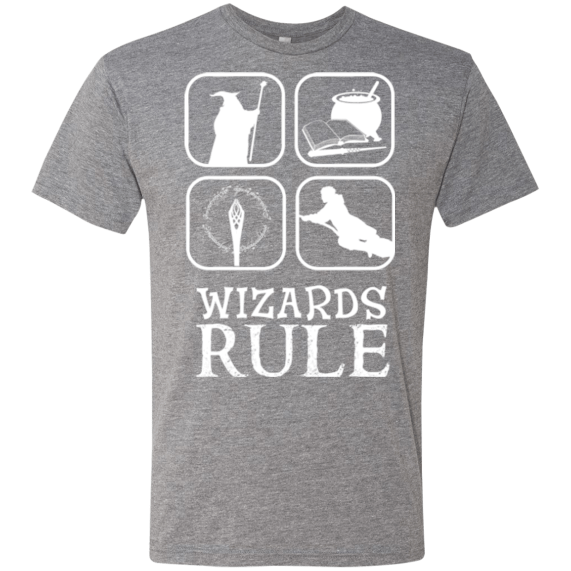 T-Shirts Premium Heather / Small Wizards Rule Men's Triblend T-Shirt
