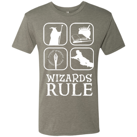 T-Shirts Venetian Grey / Small Wizards Rule Men's Triblend T-Shirt