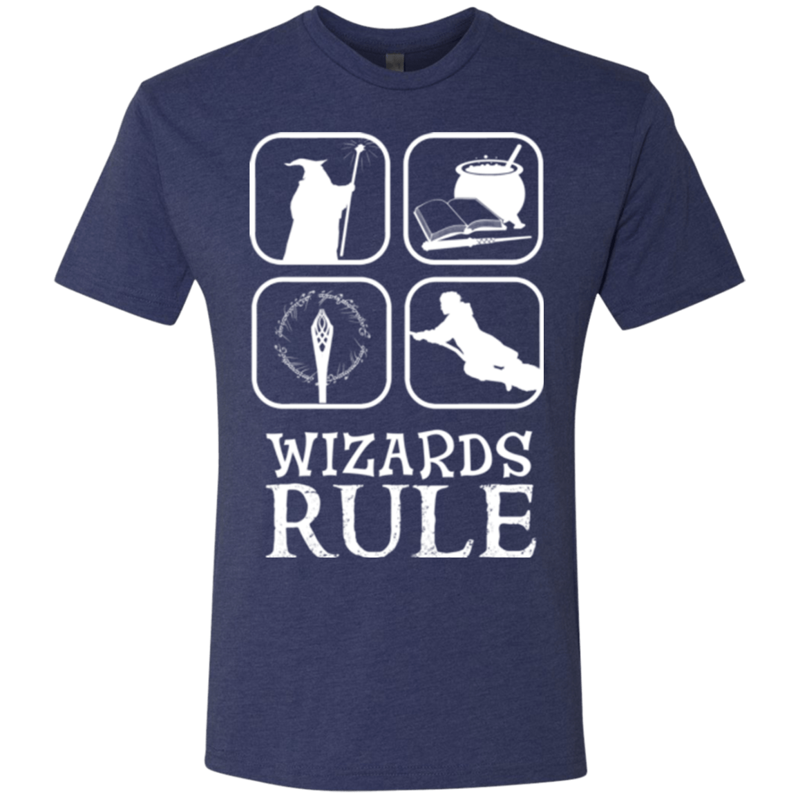 T-Shirts Vintage Navy / Small Wizards Rule Men's Triblend T-Shirt