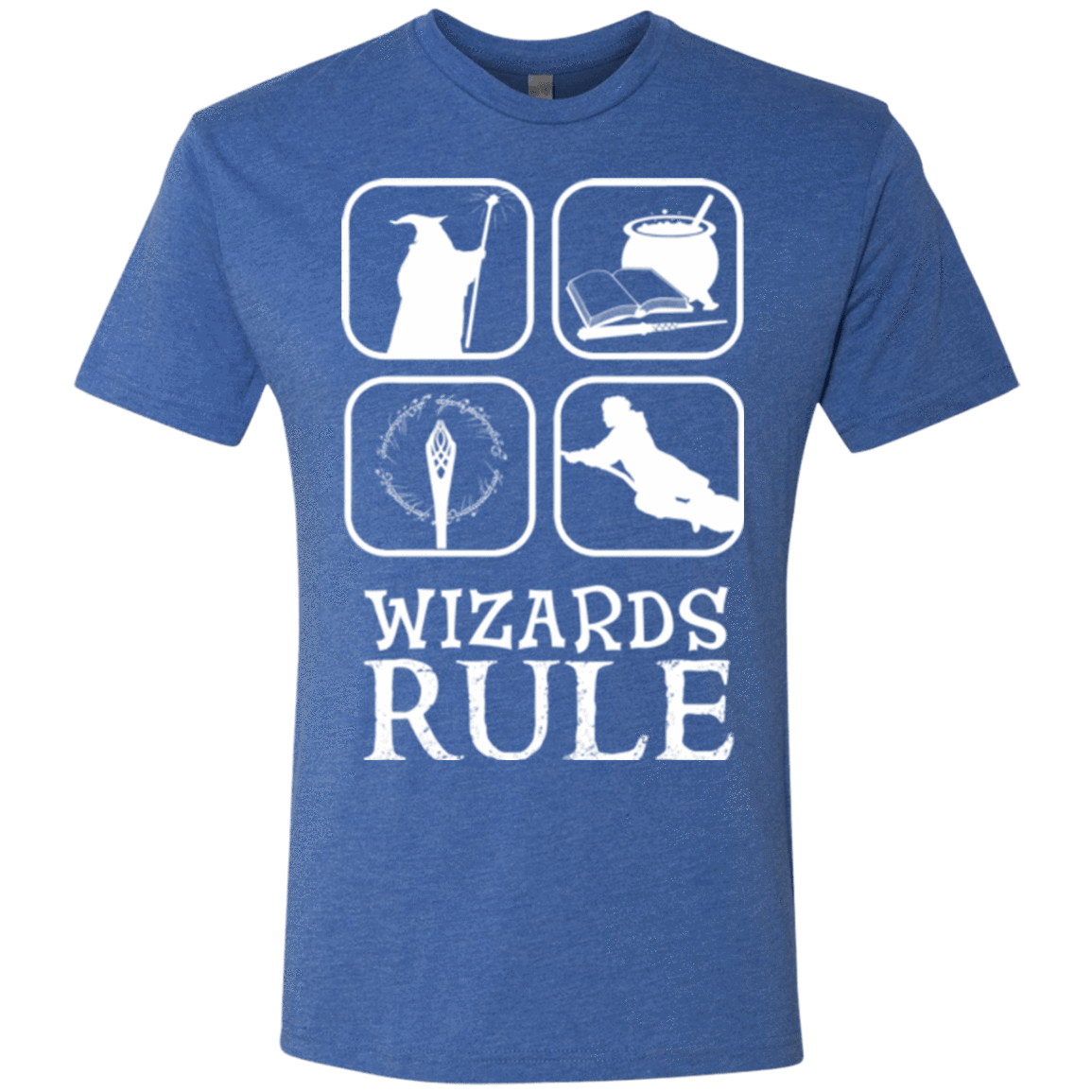 T-Shirts Vintage Royal / Small Wizards Rule Men's Triblend T-Shirt