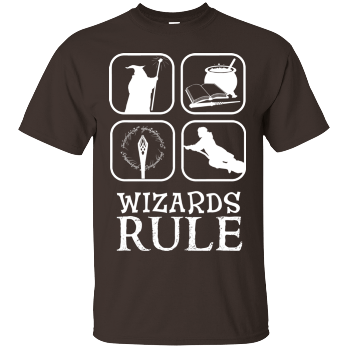 T-Shirts Dark Chocolate / Small Wizards Rule T-Shirt