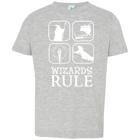 T-Shirts Heather / 2T Wizards Rule Toddler Premium T-Shirt