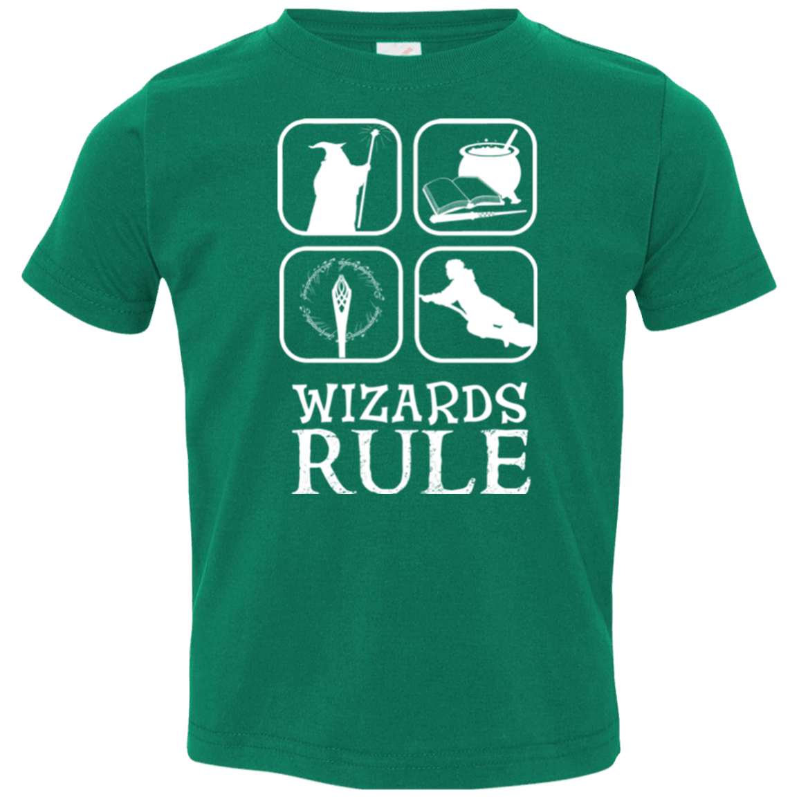 T-Shirts Kelly / 2T Wizards Rule Toddler Premium T-Shirt