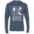 T-Shirts Indigo / X-Small Wizards Rule Triblend Long Sleeve Hoodie Tee