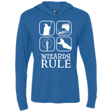 T-Shirts Vintage Royal / X-Small Wizards Rule Triblend Long Sleeve Hoodie Tee