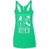 T-Shirts Envy / X-Small Wizards Rule Women's Triblend Racerback Tank