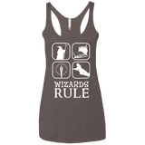 T-Shirts Macchiato / X-Small Wizards Rule Women's Triblend Racerback Tank