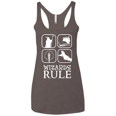 T-Shirts Macchiato / X-Small Wizards Rule Women's Triblend Racerback Tank