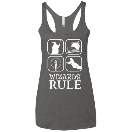 T-Shirts Premium Heather / X-Small Wizards Rule Women's Triblend Racerback Tank