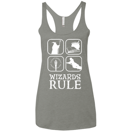 T-Shirts Venetian Grey / X-Small Wizards Rule Women's Triblend Racerback Tank