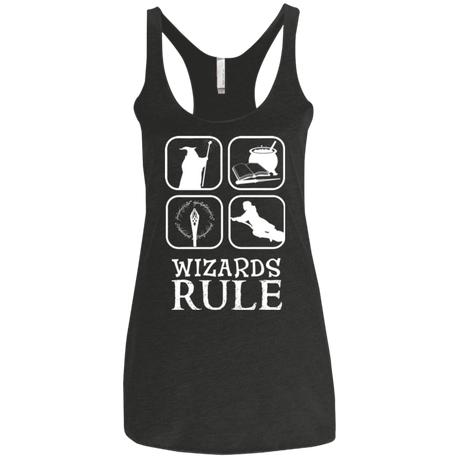 T-Shirts Vintage Black / X-Small Wizards Rule Women's Triblend Racerback Tank