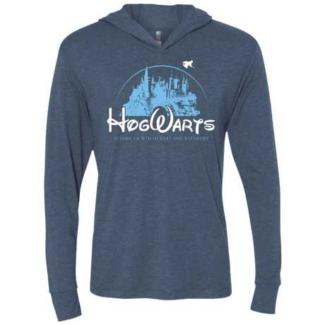 T-Shirts Indigo / X-Small Wizneyland Triblend Long Sleeve Hoodie Tee