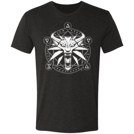 T-Shirts Vintage Black / S Wolf Medallion Men's Triblend T-Shirt