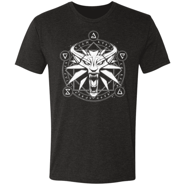 T-Shirts Vintage Black / S Wolf Medallion Men's Triblend T-Shirt