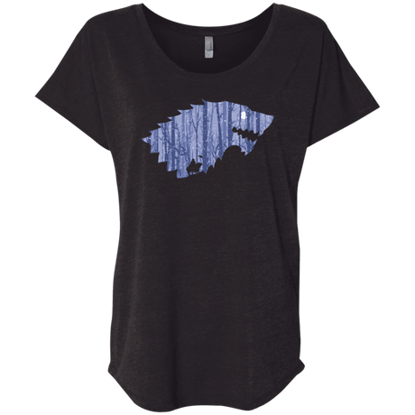 T-Shirts Vintage Black / X-Small Wolf Of Winter Triblend Dolman Sleeve