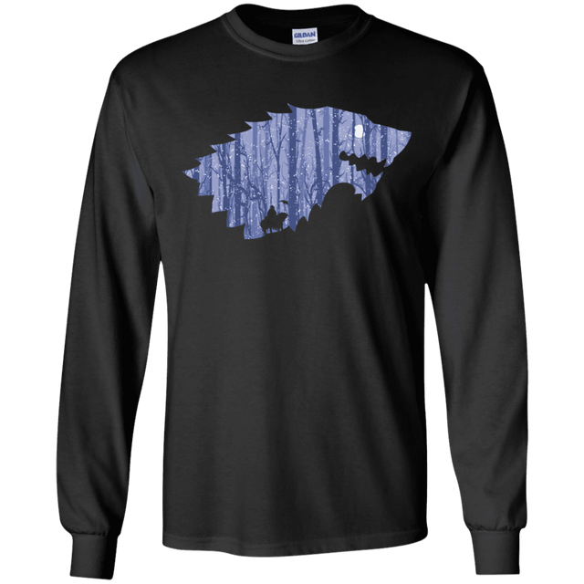 T-Shirts Black / YS Wolf Of Winter Youth Long Sleeve T-Shirt