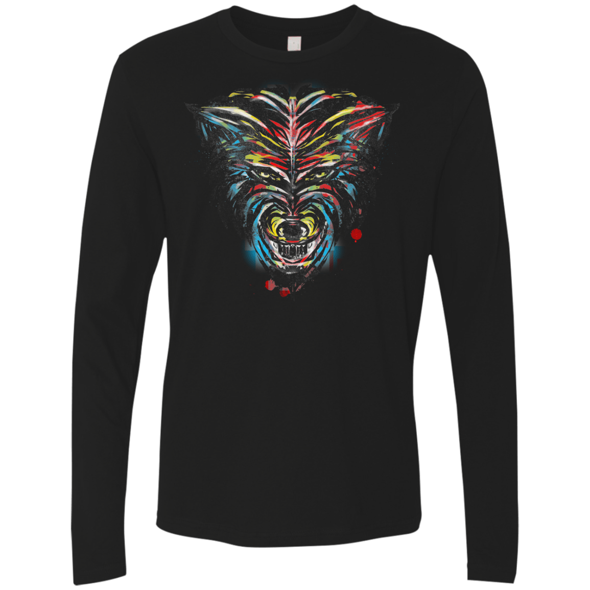 Wolf Stencil Men's Premium Long Sleeve