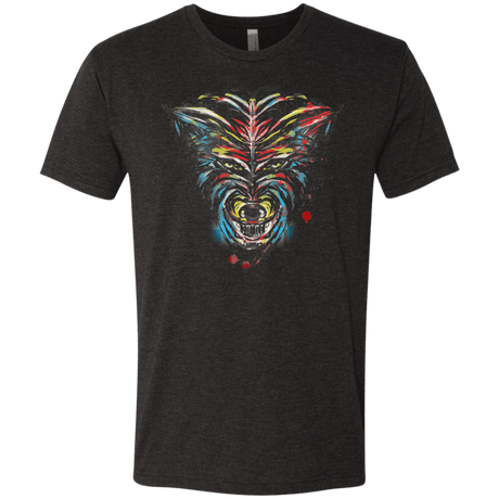 T-Shirts Vintage Black / S Wolf Stencil Men's Triblend T-Shirt