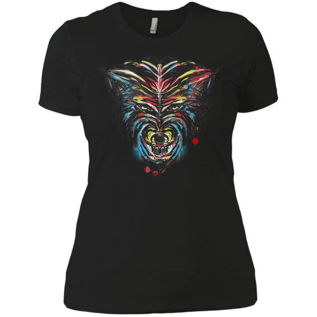 T-Shirts Black / X-Small Wolf Stencil Women's Premium T-Shirt