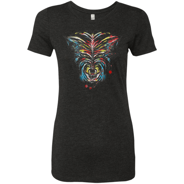 T-Shirts Vintage Black / S Wolf Stencil Women's Triblend T-Shirt