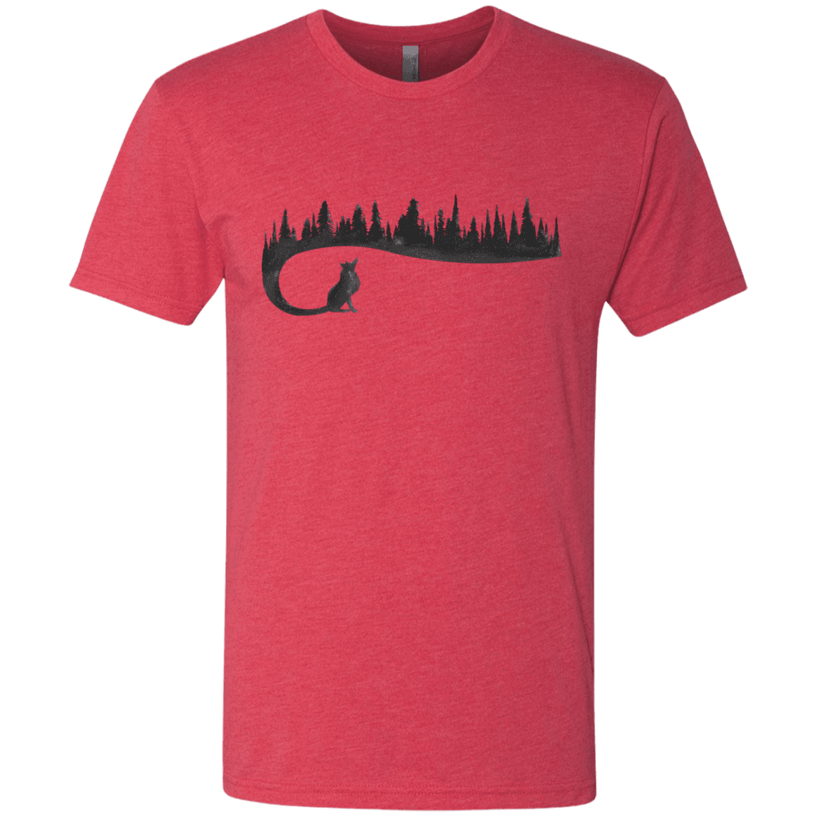 T-Shirts Vintage Red / S Wolf Tail Men's Triblend T-Shirt